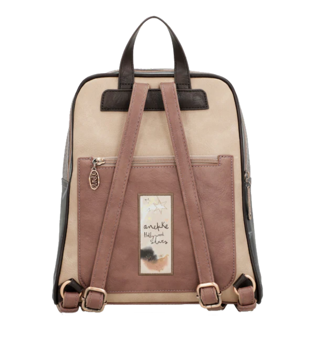 Imagine Rucsac Anekke Stars cu două compartimente, maro, colecția Hollywood 38715-158
