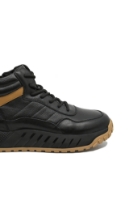 Imagine Ghete bărbați stil sport, cu șiret lung, negre, din piele naturală OTR50007N