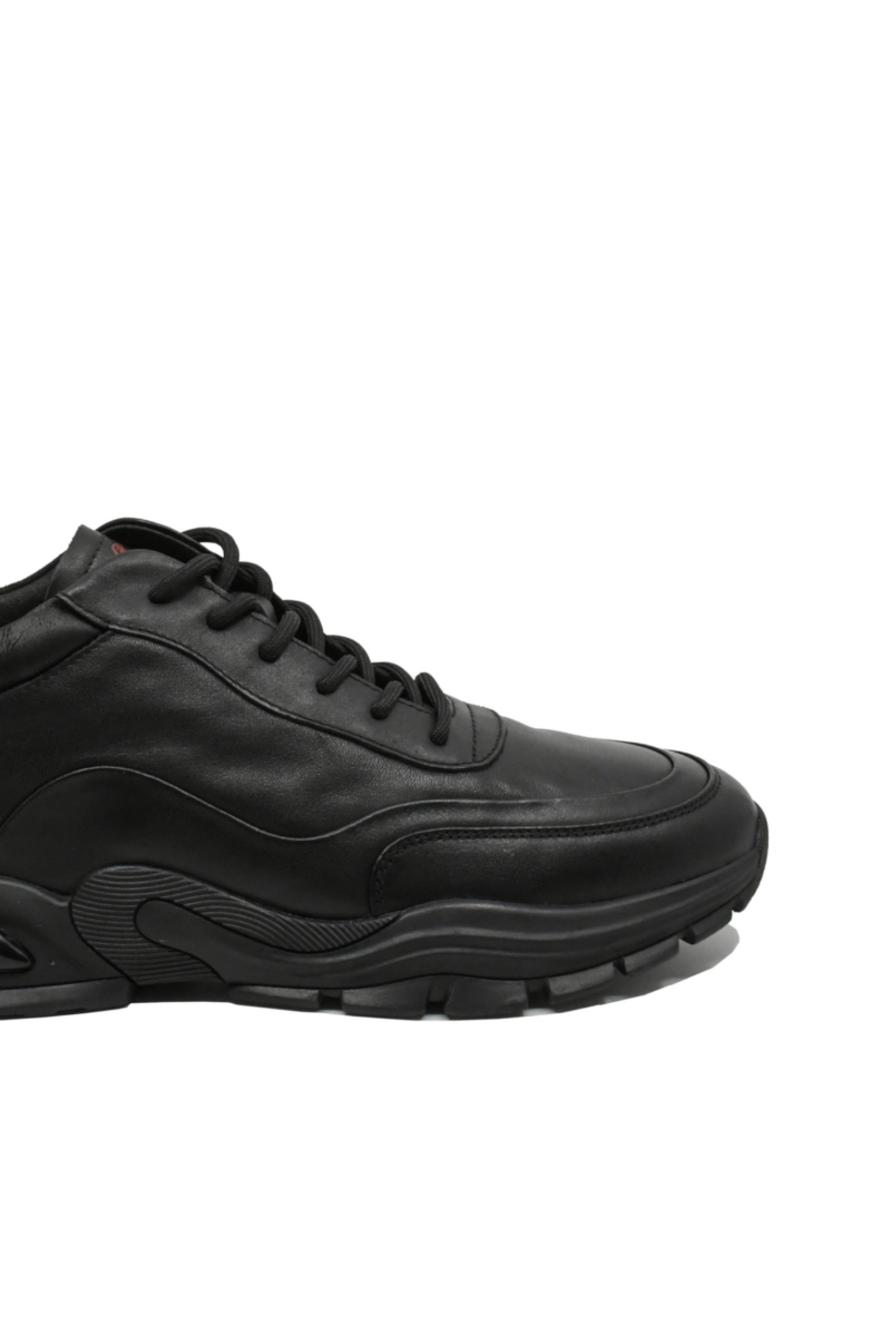 Imagine Pantofi sport negri din piele naturală OTR30002N