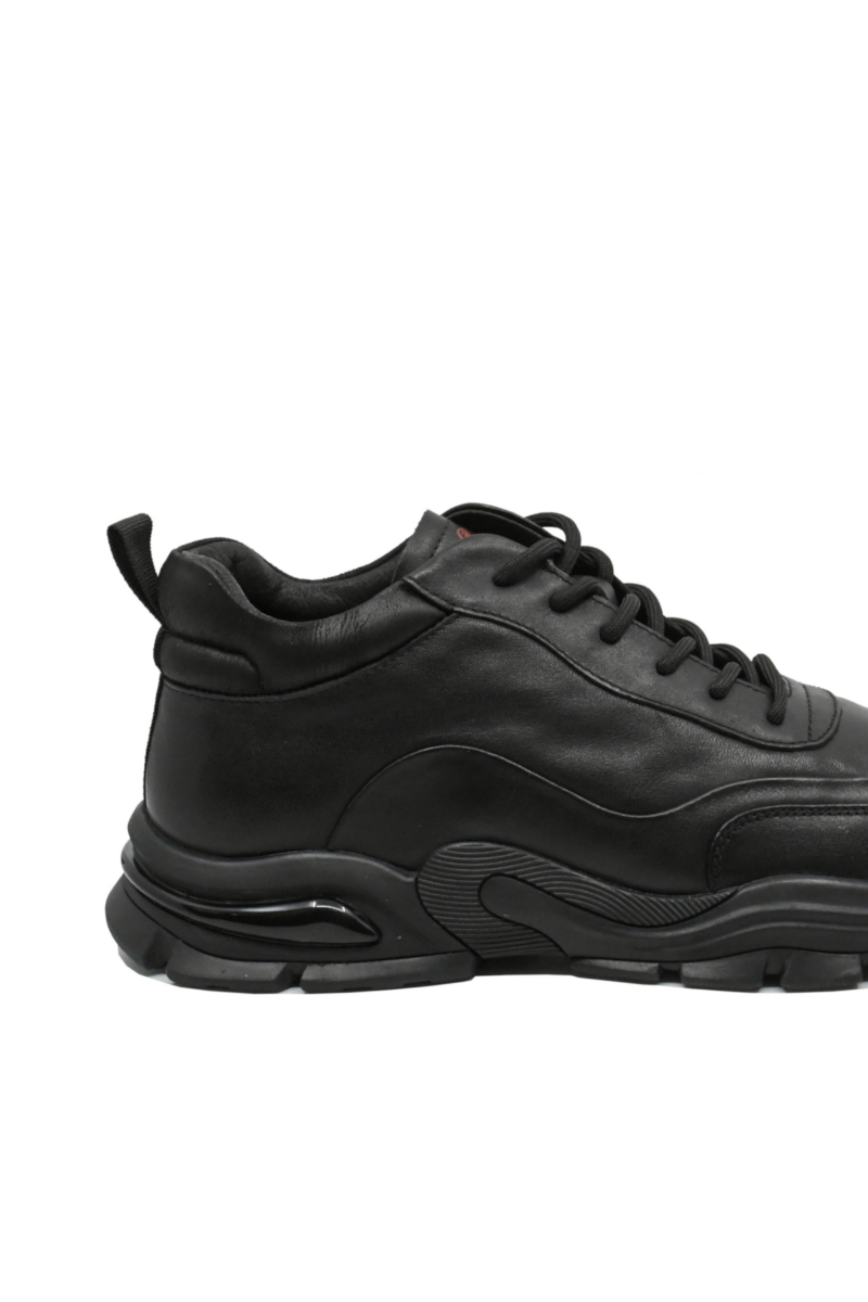 Imagine Pantofi sport negri din piele naturală OTR30002N