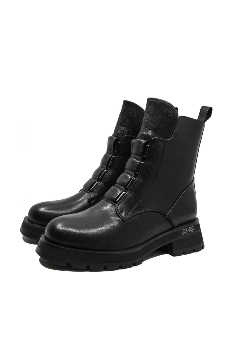 Imagine Ghete damă  înalte negre, din piele naturală FLGZ031-07N