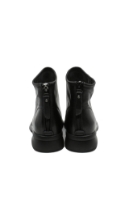 Imagine Ghete ankle cu fermoar la spate, negre, din piele naturală FLG1065N