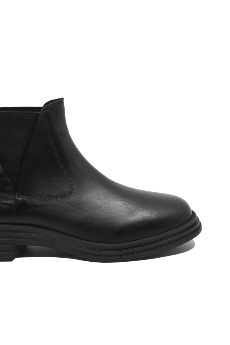 Imagine Ghete joase model Chelsea negre din piele naturală MIR6403N