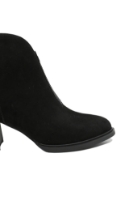 Imagine Botine cu strasuri, negre, din piele întoarsă OTR50012