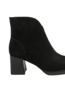 Imagine Botine cu strasuri, negre, din piele întoarsă OTR50012