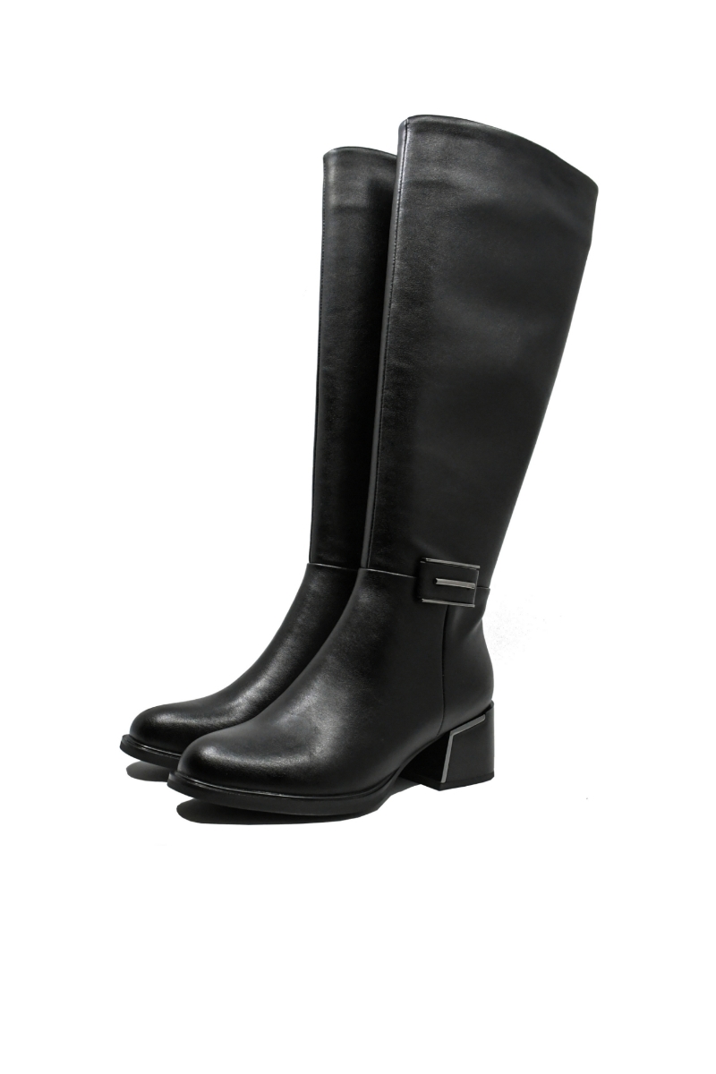 Imagine Cizme damă negre elegante din piele naturală OTR809