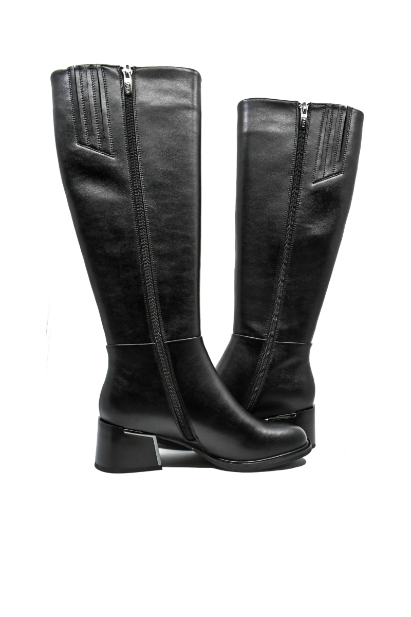 Imagine Cizme damă negre elegante din piele naturală OTR809