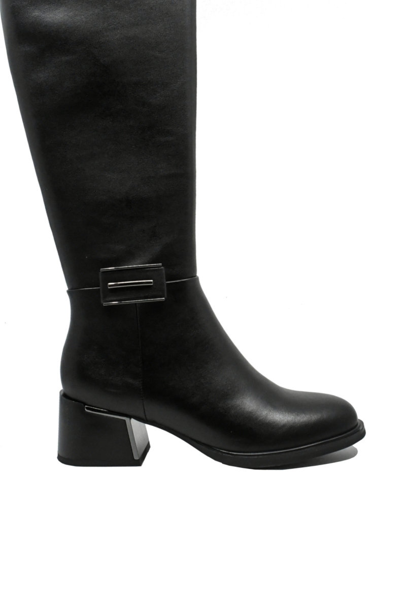 Imagine Cizme damă negre elegante din piele naturală OTR809
