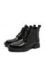 Imagine Ghete ankle din lac negre cu șiret decorativ OTR150067