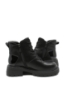 Imagine Ghete ankle din piele naturală negre, cu platformă OTR50013