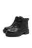 Imagine Ghete ankle din piele naturală negre, cu platformă OTR50013