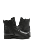 Imagine Ghete cu șiret și fermoare, negre, din piele naturală REMD8671-01N