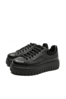 Imagine Pantofi damă cu platformă, negri, din piele naturală FLO607N