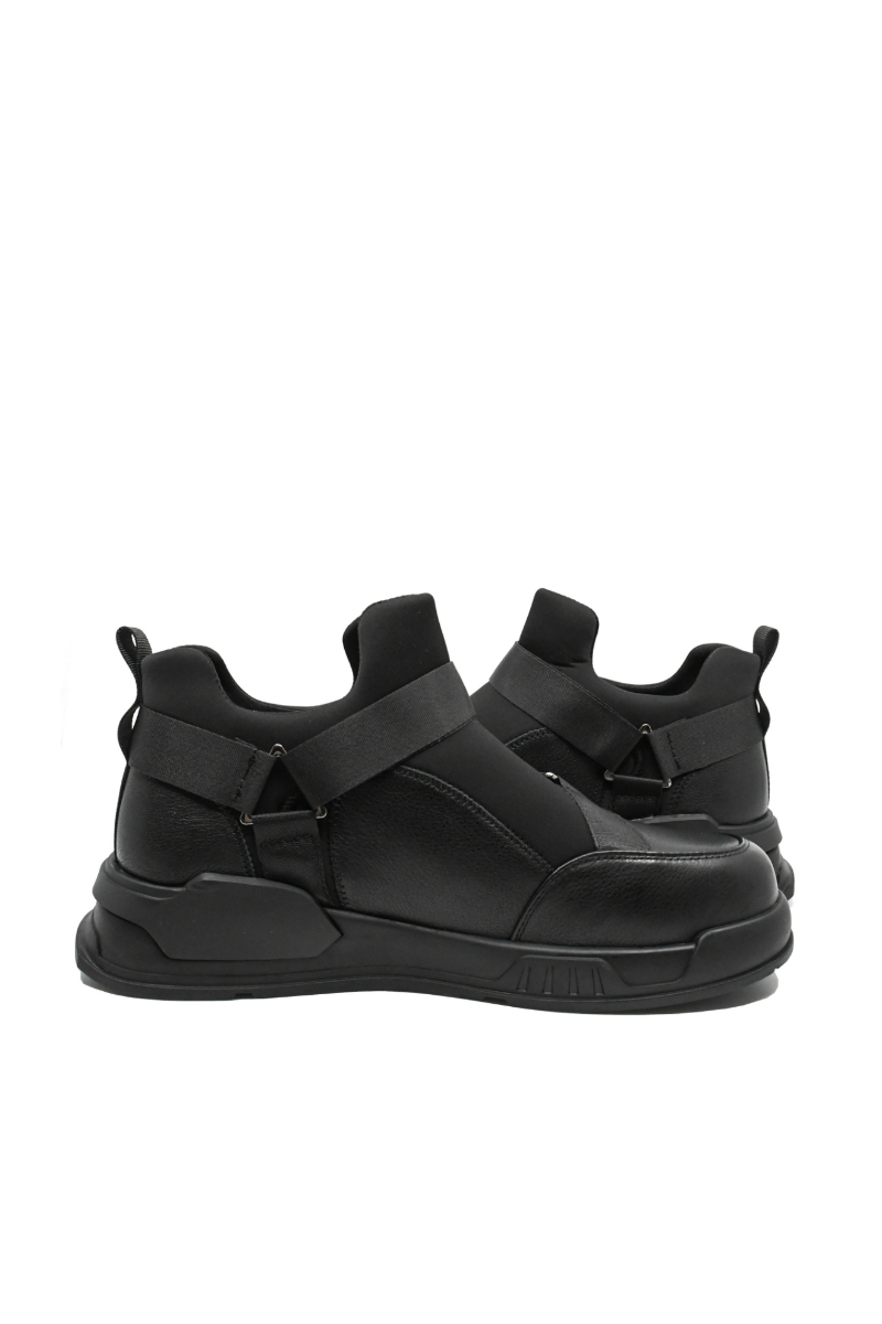 Imagine Ghete casual-sport negre din piele naturală OTR2136
