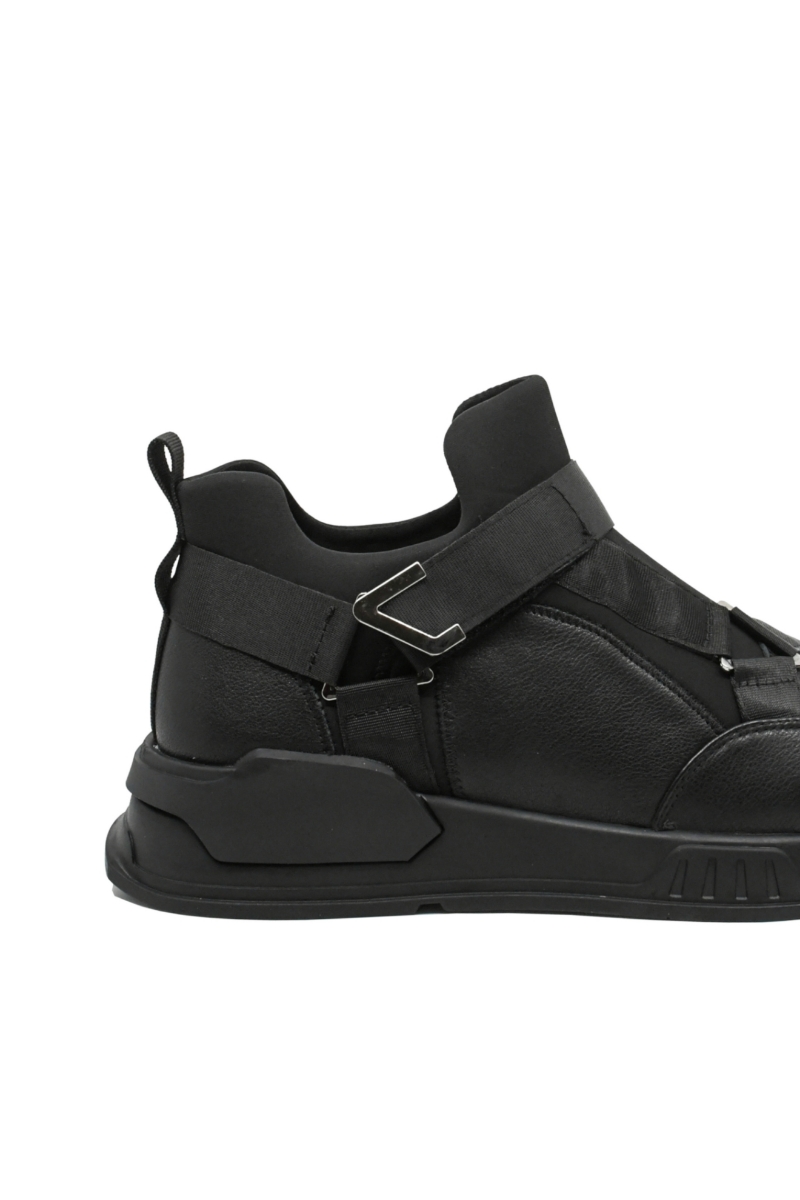 Imagine Ghete casual-sport negre din piele naturală OTR2136