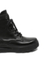 Imagine Ghete damă stil combat, negre, din piele naturală, FNX867598