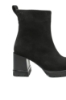 Imagine Botine damă negre, din piele întoarsă, cu talpa înaltă GOR4324NV