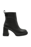 Imagine Botine damă negre, din piele naturală, cu talpa înaltă GOR4324N