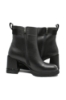 Imagine Botine damă negre, din piele naturală, cu talpa înaltă GOR4324N
