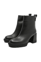 Imagine Botine damă negre, din piele naturală, cu talpa înaltă GOR4324N