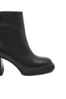 Imagine Botine damă negre, din piele naturală, cu talpa înaltă GOR4324N
