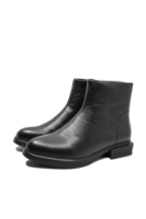 Imagine Ghete damă ankle negre, din piele naturală FNX9193-11