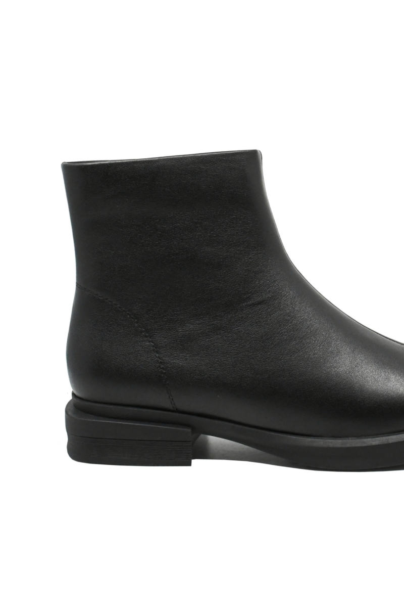 Imagine Ghete damă ankle negre, din piele naturală FNX9193-11