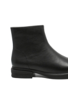 Imagine Ghete damă ankle negre, din piele naturală FNX9193-11