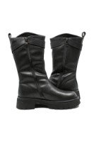 Imagine Cizme damă moderne, negre, din piele naturală FNX6229