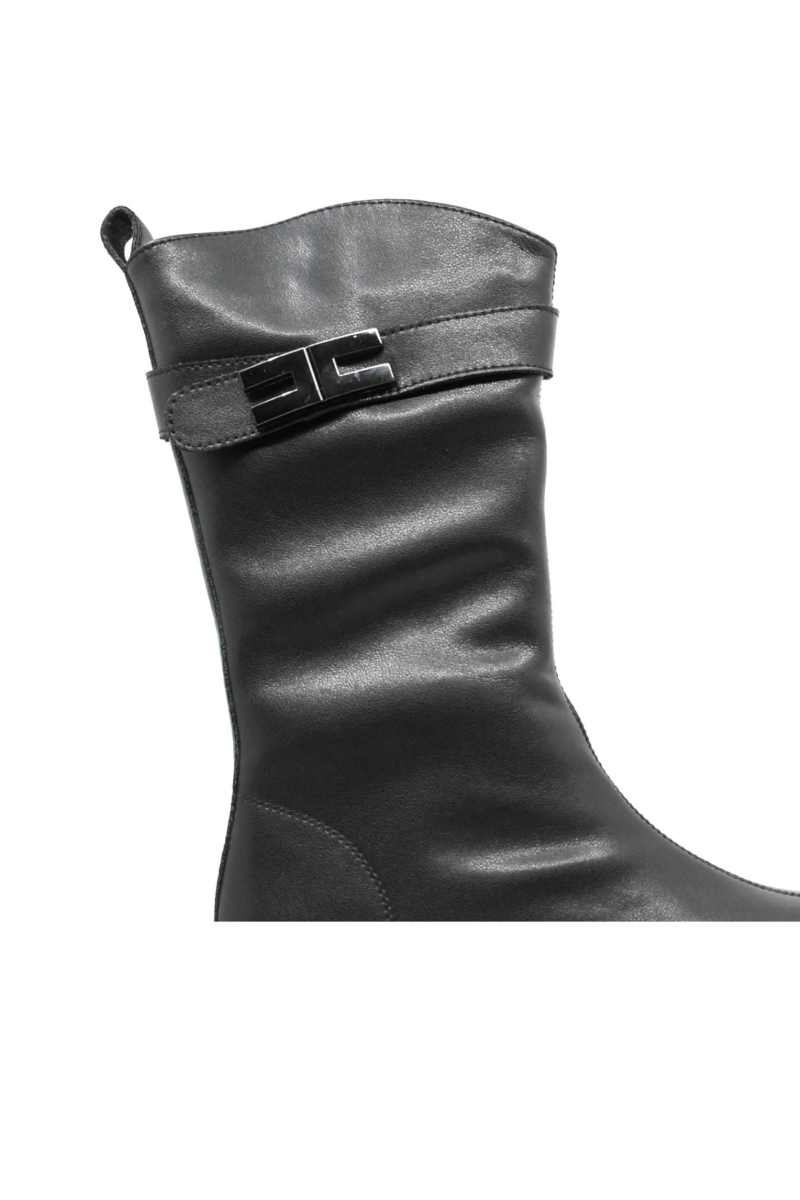 Imagine Cizme damă moderne, negre, din piele naturală FNX6229