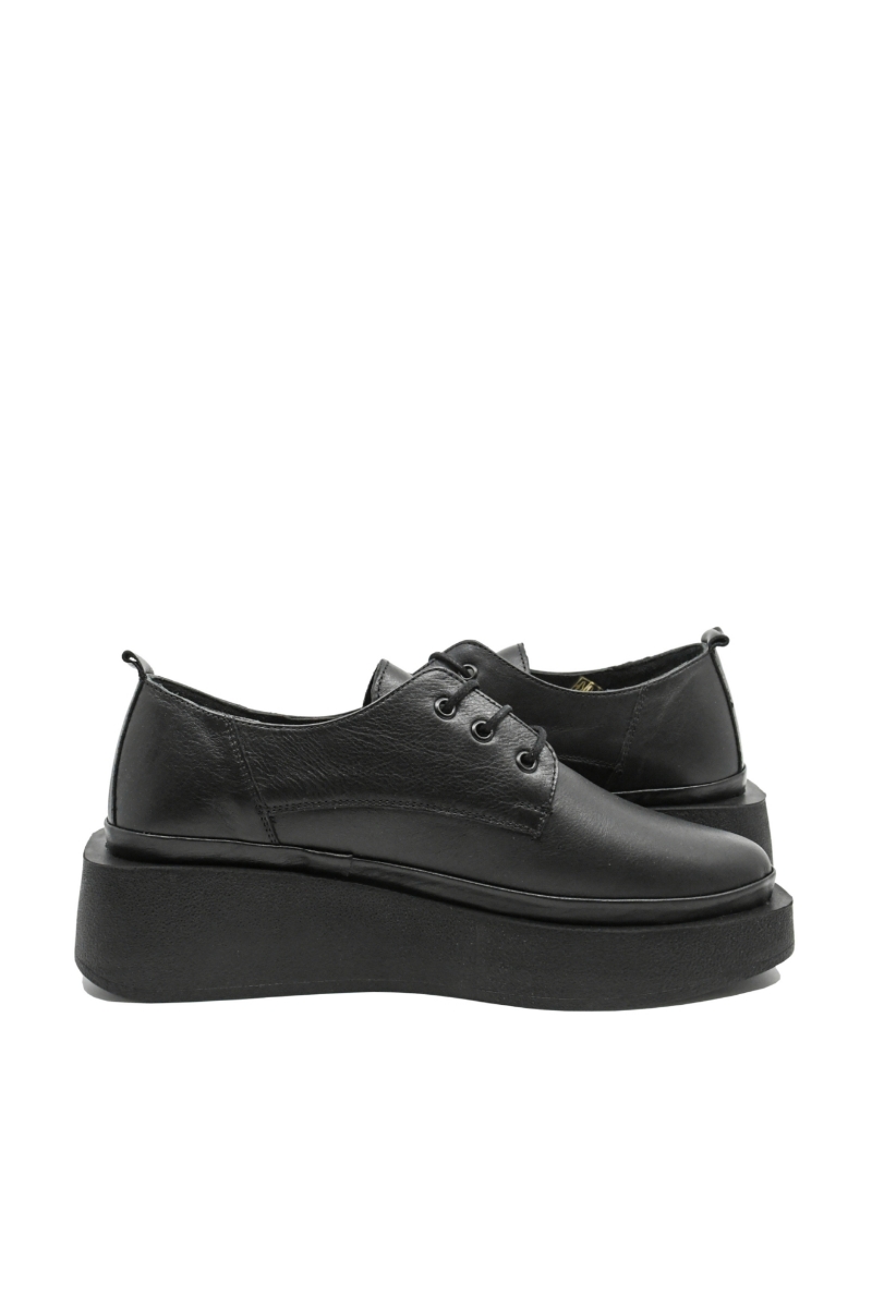 Imagine Pantofi casual ortopedici, negri, din piele naturală MIR1474