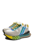 Imagine Sneakers damă ABCD, verde iridescent, din material textil și piele FLG3578