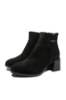 Imagine Botine damă office negre, din piele întoarsă FLO 597NV