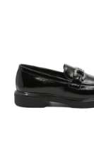 Imagine Loaferi damă negri din lac , cu accesoriu metalic FLO618NL
