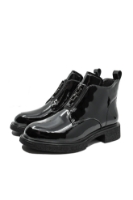 Imagine Botine joase negre din lac, cu model lanț OTR50007NL