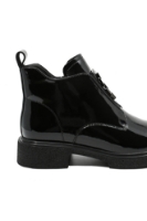 Imagine Botine joase negre din lac, cu model lanț OTR50007NL