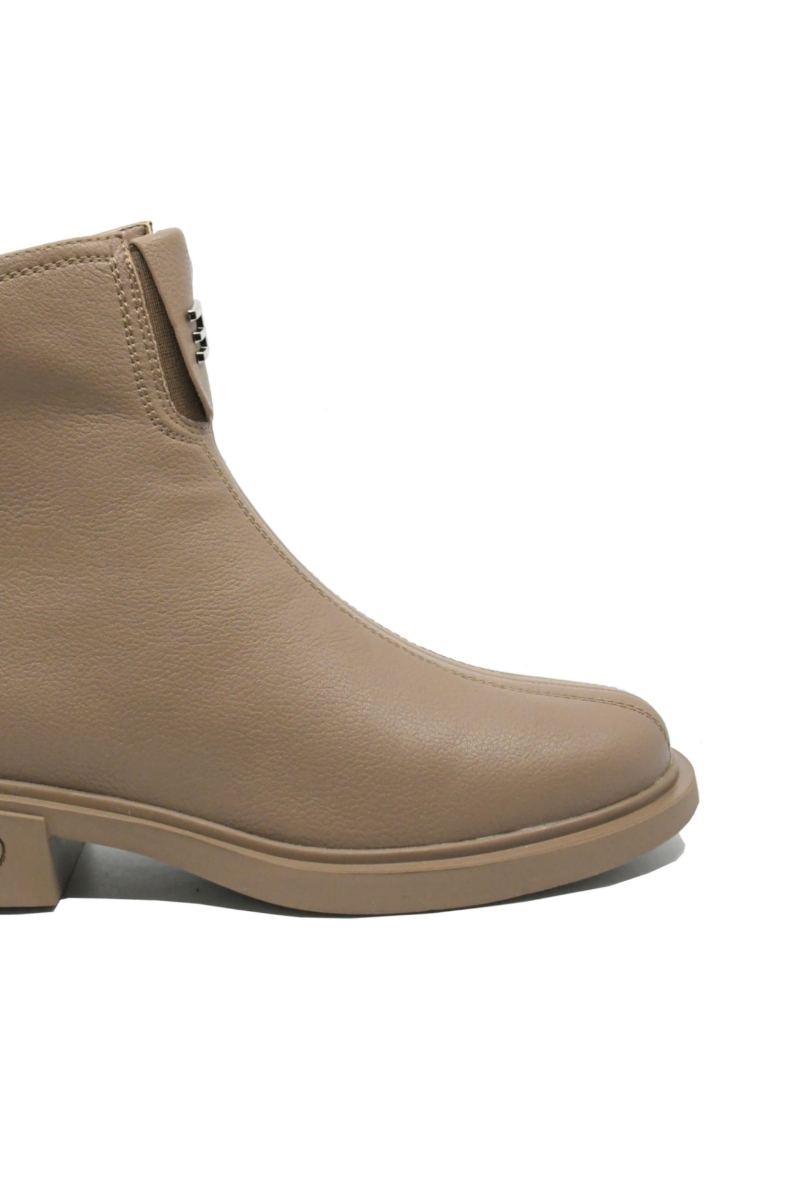 Imagine Ghete joase apricot din piele naturală cu aspect granulat OTR150036