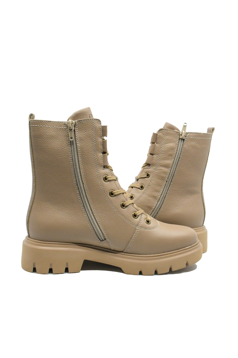 Imagine Ghete cu șiret lung, light brown, din piele naturală REMD1W76-20