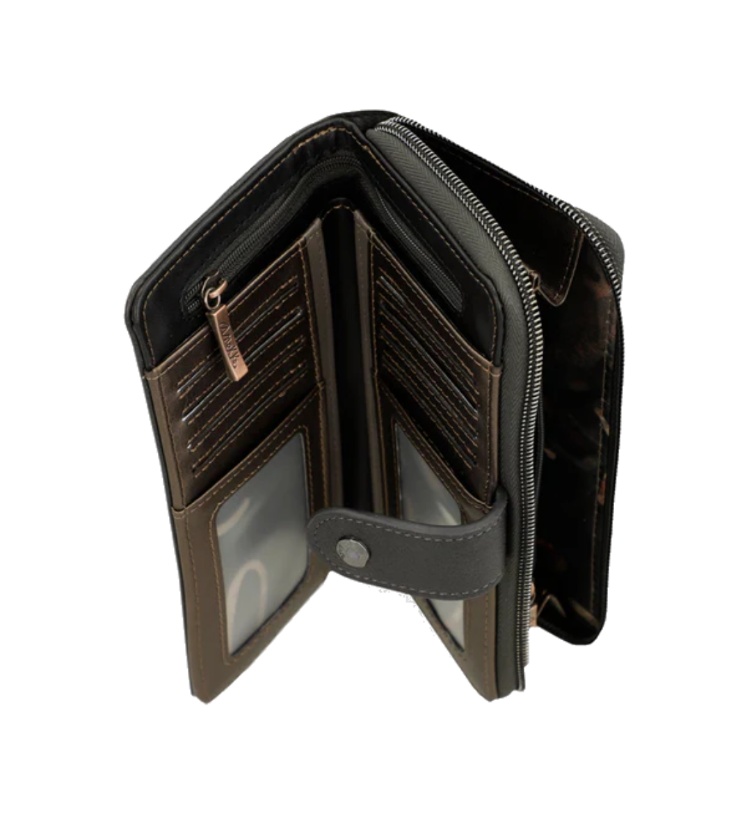 Imagine Portofel mare cu protecție RFID, maro, colecția Dreamverse Wings, 39739-911