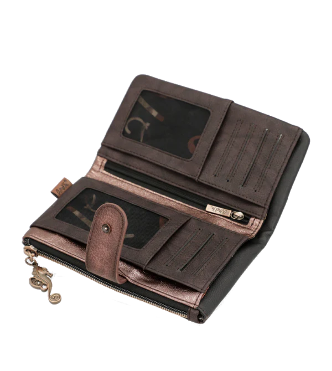Imagine Portofel flexibil mare cu protecție RFID, maro, colecția Dreamverse, 39719-907