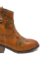 Imagine Ghete damă stil western cu model floral, camel din piele naturală FLGZM766-41