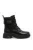Imagine Ghete damă stil army, negre, din piele naturală FNX9050-1