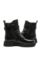 Imagine Ghete damă stil army, negre, din piele naturală FNX9050-1