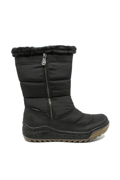Imagine Ghete impermeabile, îmblănite, negre, cu fermoar decorativ RIKY4765-00