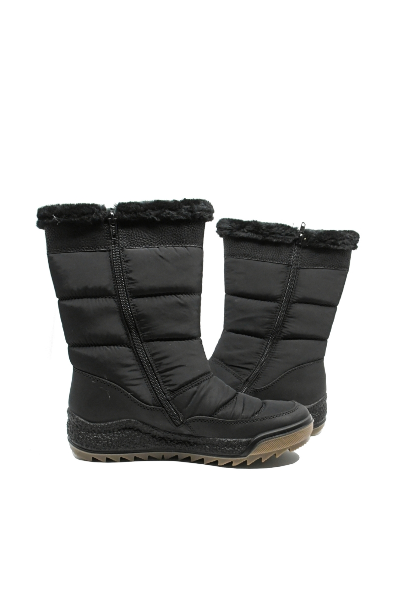 Imagine Ghete impermeabile, îmblănite, negre, cu fermoar decorativ RIKY4765-00