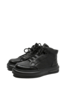Imagine Ghete stil sport negre din piele naturală FLGMBH-5