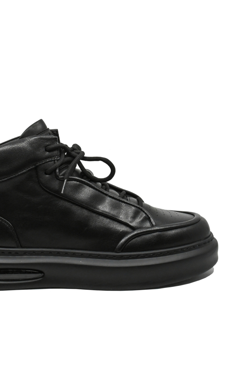 Imagine Ghete stil sport negre din piele naturală FLGMBH-5