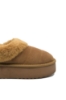Imagine Ghete damă mini platformă, camel din piele întoarsă INT1260