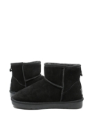 Imagine Ghete damă joase negre din piele întoarsă INT1201N