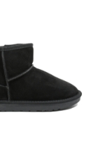 Imagine Ghete damă joase negre din piele întoarsă INT1201N